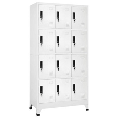 Vidaxl Locker Cabinet White 90X45X180 Cm Steel from B&Q