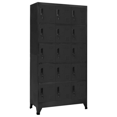 Vidaxl Locker Cabinet Anthracite 90X40X180 Cm Steel from B&Q