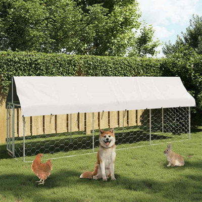 Vidaxl Outdoor Dog Kennel With Roof 400X100X150 Cm from B&Q