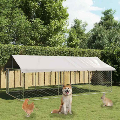 Vidaxl Outdoor Dog Kennel With Roof 400X200X150 Cm