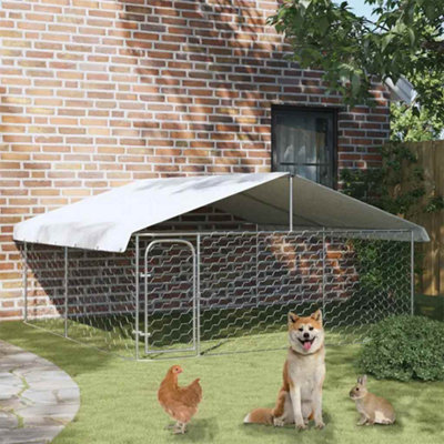 Vidaxl Outdoor Dog Kennel With Roof 300X300x150 Cm Dog Kennels