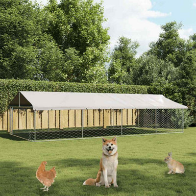 Vidaxl Outdoor Dog Kennel With Roof 600X300X150 Cm from B&Q