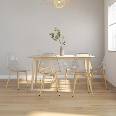 B&Q -  Dining Chairs 6 Pcs Transparent Pet Dining Chairs