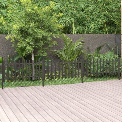 B&Q -  Picket Fence With Posts 3 Pcs Wpc 614X80 Cm