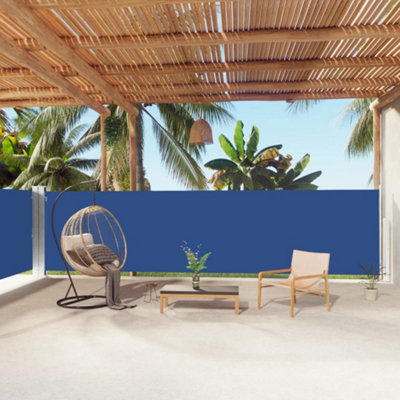 Vidaxl Retractable Side Awning Blue 160X1000 Cm from B&Q
