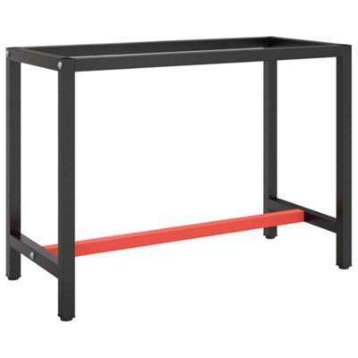 Vidaxl Work Bench Frame Metal Black 110x50x79 cm - Image 3