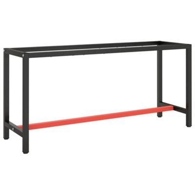 B&Q -  Work Bench Frame Matte Black And Matte Red 170X50X79 Cm Metal