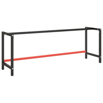 B&Q -  Work Bench Frame Matte Black And Matte Red 220X57X79 Cm Metal