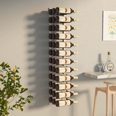 VidaXL 36 Bottle Wine Rack - White - Iron - Image 4