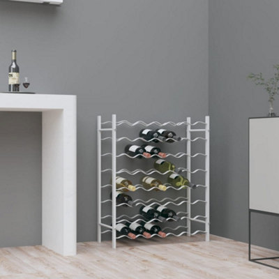 B&Q -  Wine Rack For 48 Bottles White Metal Wine Racks