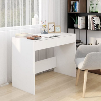 B&Q -  Desk White 101X50X76.5 Cm Engineered Wood Desks