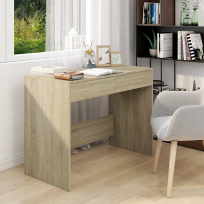 Vidaxl Desk Sonoma Oak 101X50X76.5 Cm Engineered Wood Desks from B&Q