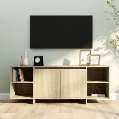 Vidaxl Tv Cabinet Sonoma Oak 130X35X50 Cm Engineered Wood from B&Q