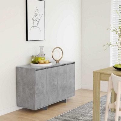 Vidaxl Sideboard Concrete 120X41x75 Cm Engineered Wood Grey