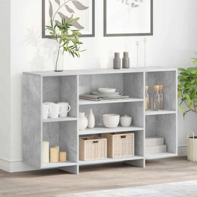 B&Q -  Sideboard Concrete Grey 120X30X75 Cm Engineered Wood
