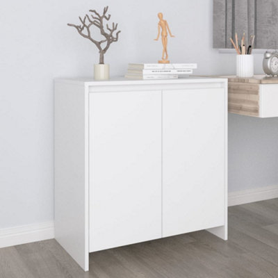 vidaXL Sideboard - White - 70x41x75 cm - Engineered Wood - Image 3