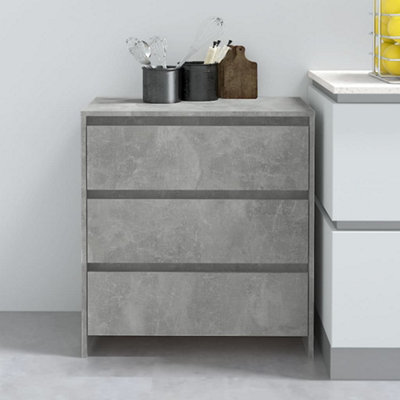 Vidaxl (Concrete Grey) Sideboard Storage Cupboard Cabinet Buffet Highboard Engineered Wood - Image 3