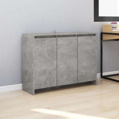 B&Q -  Sideboard Concrete Grey 102X33X75 Cm Engineered Wood