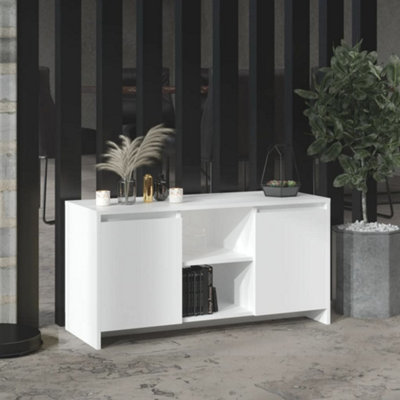 B&Q -  Tv Cabinet White 102X37.5X52.5 Cm Engineered Wood