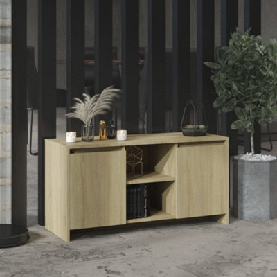 Vidaxl Tv Cabinet Sonoma Oak 102X37.5x52.5 Cm Engineered Wood