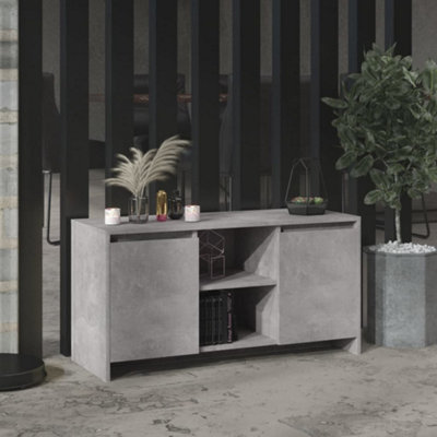 Vidaxl Tv Cabinet Concrete 102X37.5x52.5 Cm Engineered Wood Grey