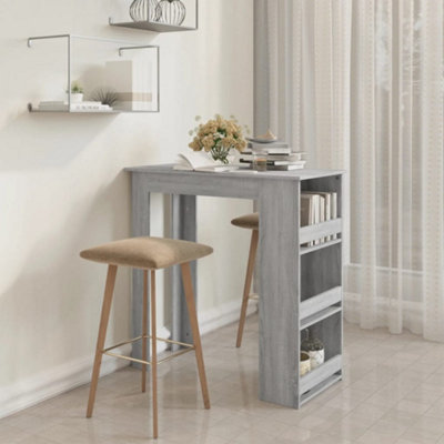 Vidaxl Bar Table - Grey Sonoma - Engineered Wood - 102X50X103.5cm - Image 3