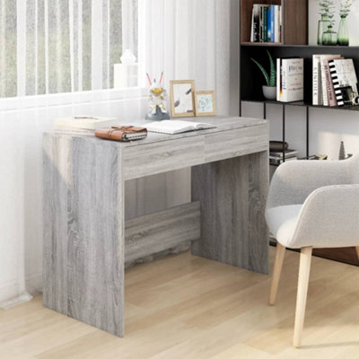 B&Q -  Desk Grey Sonoma 101X50X76.5 Cm Engineered Wood Desks