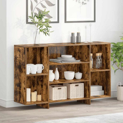 B&Q -  Sideboard Smoked Oak 120X30X75 Cm Engineered Wood