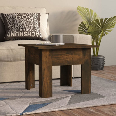 B&Q -  Coffee Table Smoked Oak 55X55X42 Cm Engineered Wood