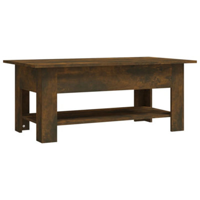 Vidaxl Coffee Table Smoked Oak 102X55x42 Cm Engineered Wood