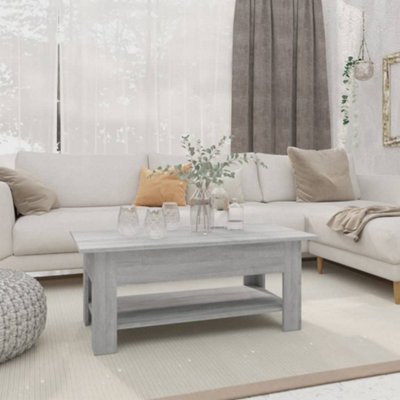 B&Q -  Coffee Table Grey Sonoma 102X55X42 Cm Engineered Wood