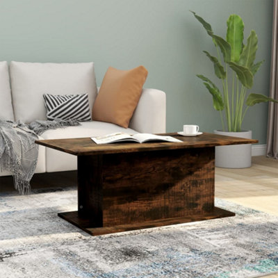 B&Q -  Coffee Table Smoked Oak 102X55.5X40 Cm Engineered Wood