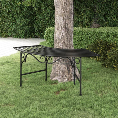 B&Q -  Tree Bench 113 Cm Black Steel