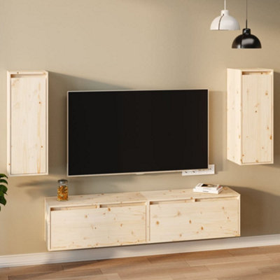 Vidaxl Wall Cabinets 2 Pcs 30X30X80 Cm Solid Wood Pine from B&Q