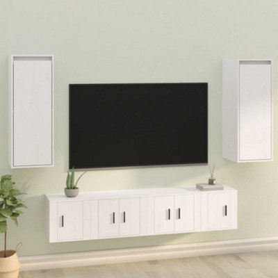 Vidaxl Wall Cabinets 2 Pcs White 30X30X80 Cm Solid Wood Pine from B&Q
