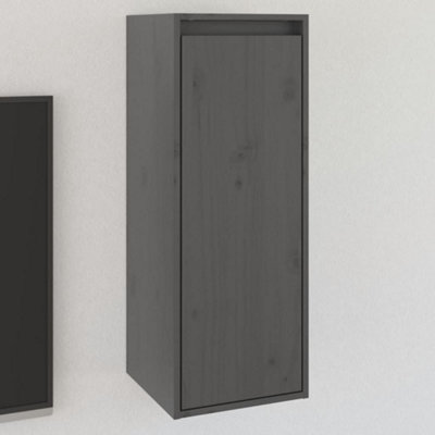 Vidaxl Wall Cabinet Grey 30X30X80 Cm Solid Wood Pine from B&Q