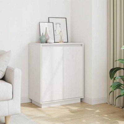 Vidaxl Sideboard White 60X34X75 Cm Solid Wood Pine from B&Q
