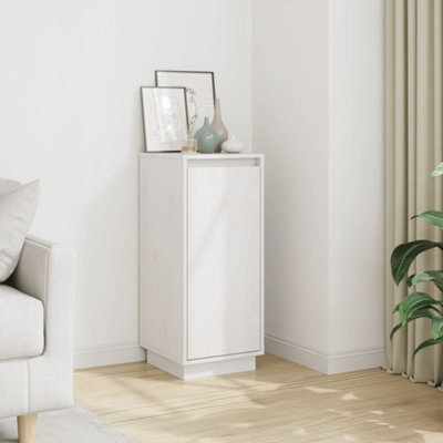 Vidaxl Sideboard White 31.5X34X75 Cm Solid Wood Pine from B&Q