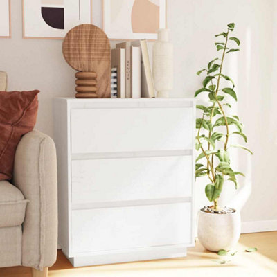 Vidaxl Sideboard White 60X34X75 Cm Solid Wood Pine Sideboards from B&Q