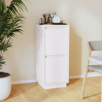 VidaXL Sideboard - White - Solid Pine Wood - 31.5x34x75 cm - 813382 - Image 3
