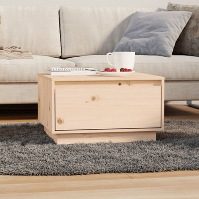 Vidaxl Coffee Table 55X56x32 Cm Solid Wood Pine Large