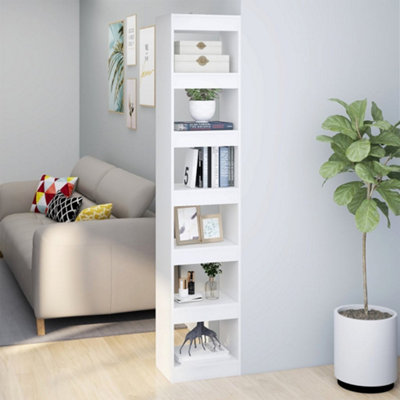 Vidaxl White Book Cabinet/Room Divider 40X30x198 Cm