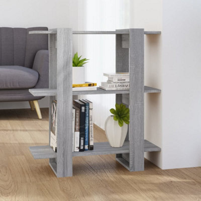 Vidaxl Grey Book Cabinet/Room Divider Sonoma 80X30x87 Cm