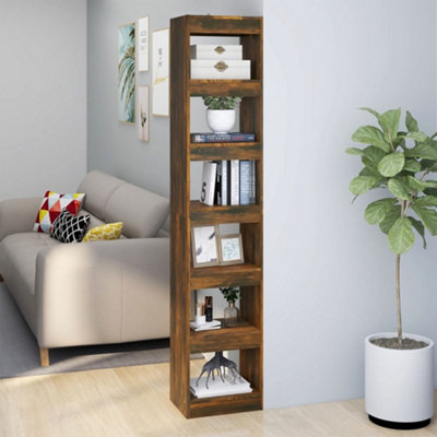 Vidaxl Book Cabinet/room Divider Smoked Oak 40X30X198 Cm Book Cabinets from B&Q