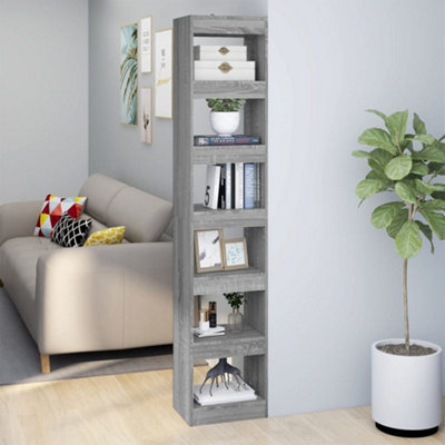 Vidaxl Grey Book Cabinet/Room Divider Sonoma 40X30x198 Cm