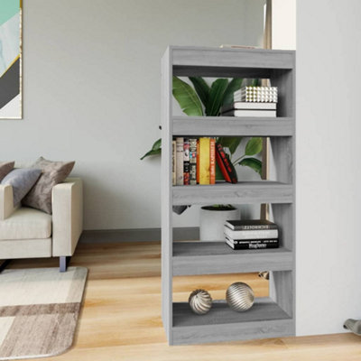 B&Q -  Book Cabinet/room Divider Grey Sonoma 60X30X135 Cm Engineered Wood