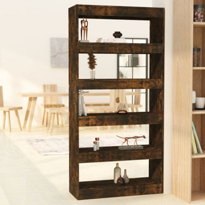 Vidaxl Book Cabinet/room Divider Smoked Oak 80X30X166 Cm Engineered Wood Book Cabinets from B&Q