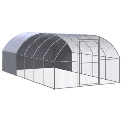 B&Q -  Outdoor Chicken Coop 3X6X2 M Galvanised Steel
