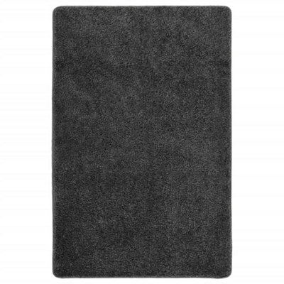 B&Q -  Shaggy Rug Dark Grey 200X290 Cm Anti Slip