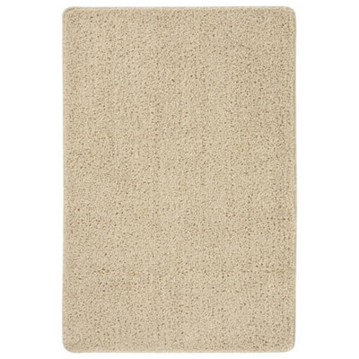 B&Q -  Shaggy Rug Cream 140X200 Cm Anti Slip